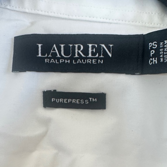 NWT Laure Ralph Lauren White Button Down Shirt - Picture 3 of 5